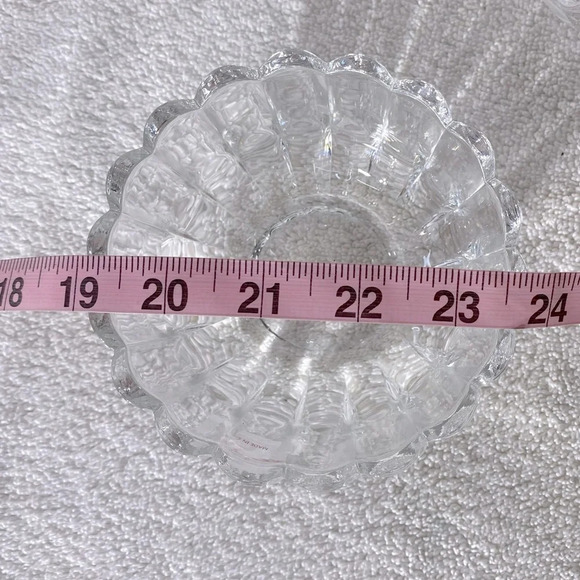 Vintage Deli Qing Ping Guo Green Apple Clear  Glass Trinket Dish & Lid - Picture 16 of 16